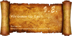 Vörösmarty Emil névjegykártya