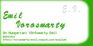 emil vorosmarty business card