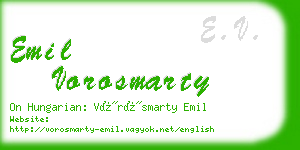 emil vorosmarty business card